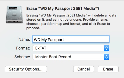 format my passport for windows and mac on pc